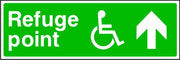 DDA Refuge Point Arrow Up Sign