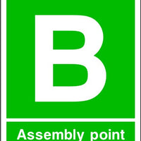 Assembly Point B Fire Escape Sign