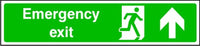 Emergency Exit Running Man and Arrow Up Sign