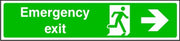 Emergency Exit Running Man and Arrow Right Sign