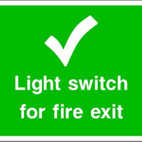 Light Switch for Fire Exit Safety Sign