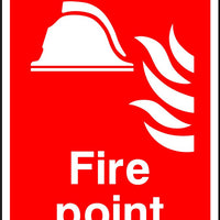Fire point safety sign