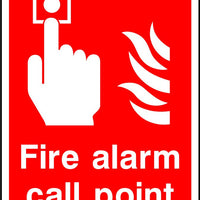 Fire alarm call point safety sign