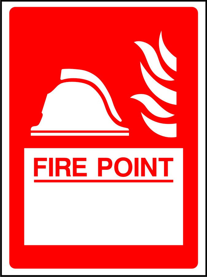 Custom Fire point safety sign