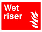 Wet Riser safety sign