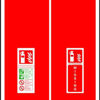 Foam Spray Fire Extinguisher Missing sign