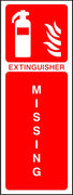Fire Extinguisher Missing sign