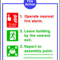 3 Point Fire action sign