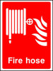 Fire hose safety sign