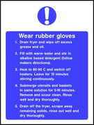 Safe cleaning of Deep Fat Fryer sign