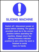 Slicing Machine safety sign