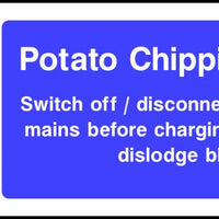 Potato Chipping Machine safety sign