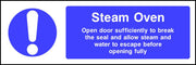 Steam Oven safety sign