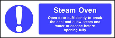 Steam Oven safety sign