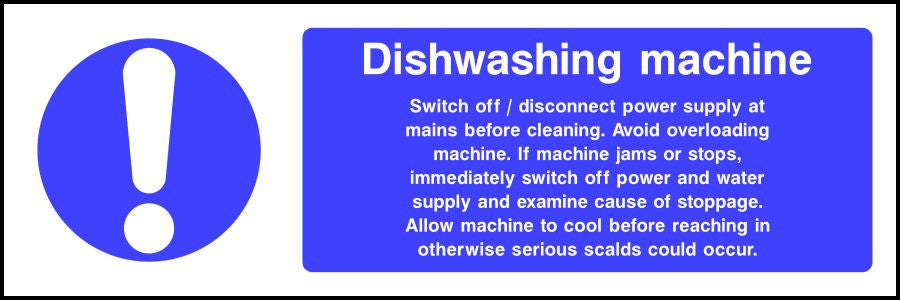 Dishwashing Machine safety sign