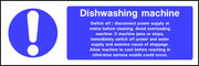 Dishwashing Machine safety sign