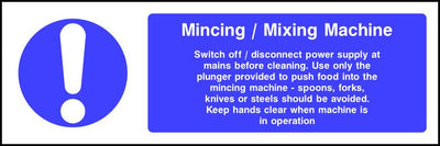 Mincing / Mixing Machine safety sign