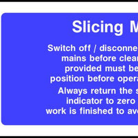 Slicing Machine safety sign
