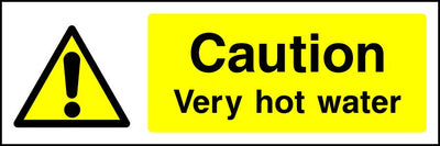 Caution Very hot water safety sign