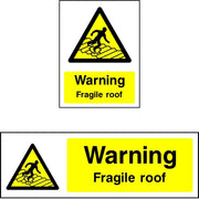 Warning Fragile Roof safety sign