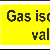 Gas Isolation Valve sign | SK Signs & Labels | SK Signs & Labels Ltd