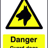 Danger Guard Dogs safety sign