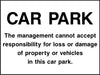Car park notice sign