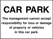 Car park notice sign