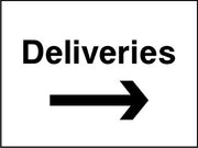 Deliveries arrow right sign