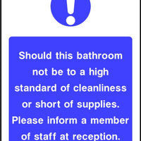 Bathroom hygiene sign