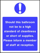 Bathroom hygiene sign