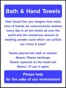 Bath & Hand Towels environmental sign