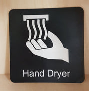 Engraved Hand Dryer Symbol Sign