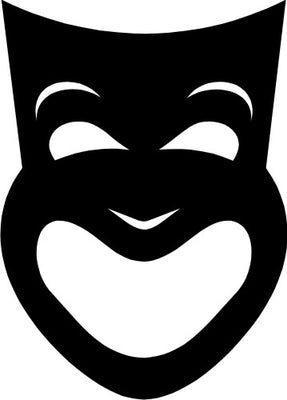 Happy Theatrical Mask Graphic