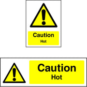 Caution Hot safety sign