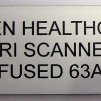 Engraved Label 125mm x 50mm