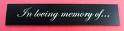 Engraved Label 125mm x 25mm