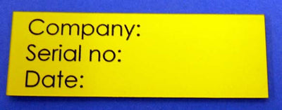 Engraved Label 75mm x 25mm