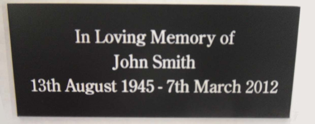 Laminate Bench Plaque | SK Signs & Labels | SK Signs & Labels Ltd