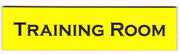 Engraved Acrylic Laminate Training Room Door Sign