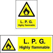LPG Highly Flammable Warning Sign