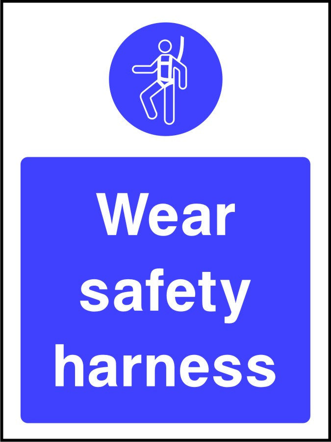 Wear Safety Harness safety sign