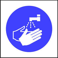 Mandatory Wash Your Hands Symbol Sign