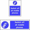 Switch off all Mobile Phones safety sign
