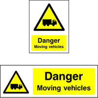 Danger Moving Vehicles safety sign
