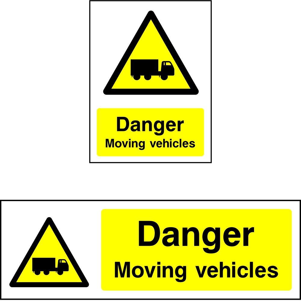 Danger Moving Vehicles safety sign | SK Signs & Labels
