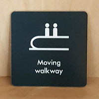 Engraved Moving Walkway symbol sign