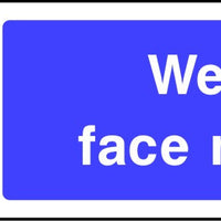 Wear face mask safety sign