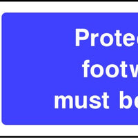 Protective footwear must be worn safety sign