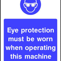 Eye & Ear Protection Must Be Worn in This Area Directive Blue Notice Sign Self Adhesive Gloss Sticker Decal Sign 160mm X 125mm Eye & Ear Protection Must Be Worn in This Area Directive Blue Notice Sign Self Adhesive Gloss Sticker Decal Sign 160mm X 125mm